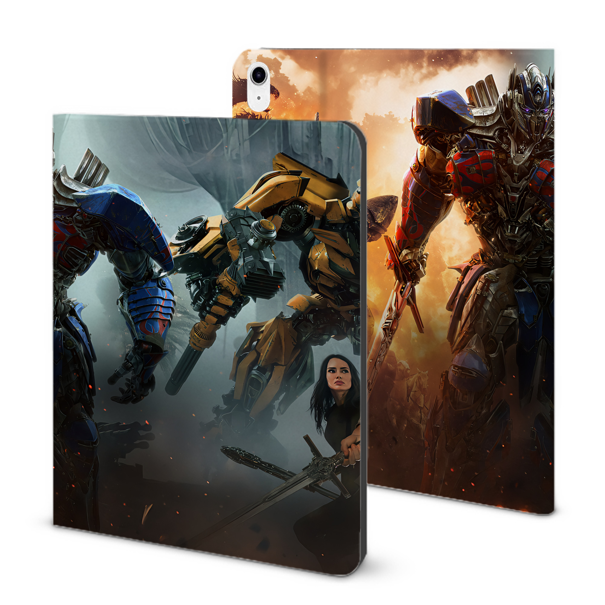 （画像用） Transformers トランスフォーマー IPad ケース ブック型 PUレザー TPU 耐衝撃 軽量 薄型 ペン収納なし 全面保護 IPad 各モデル対応